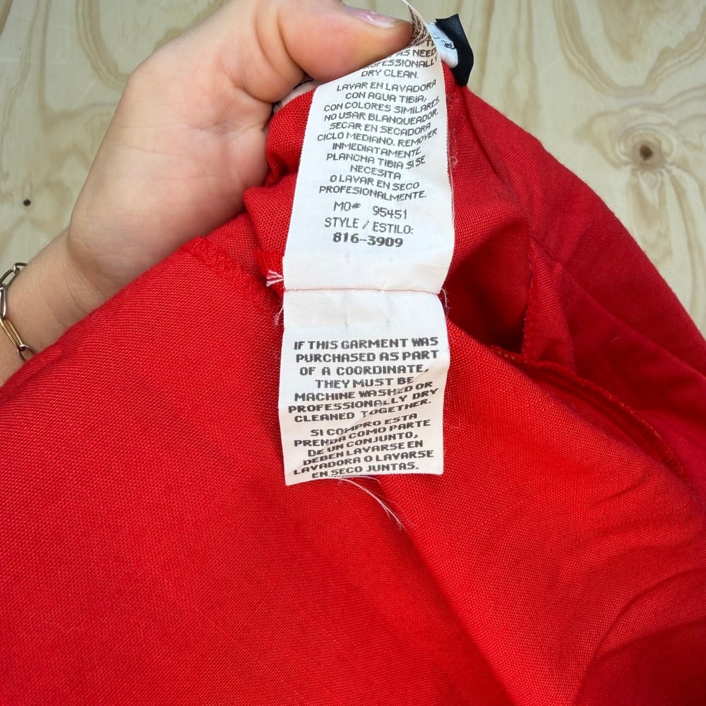 Sag Harbor Red Skirt Suit Set Vintage Blazer & Skirt 12 Vintage Academia - Picture 8 of 14